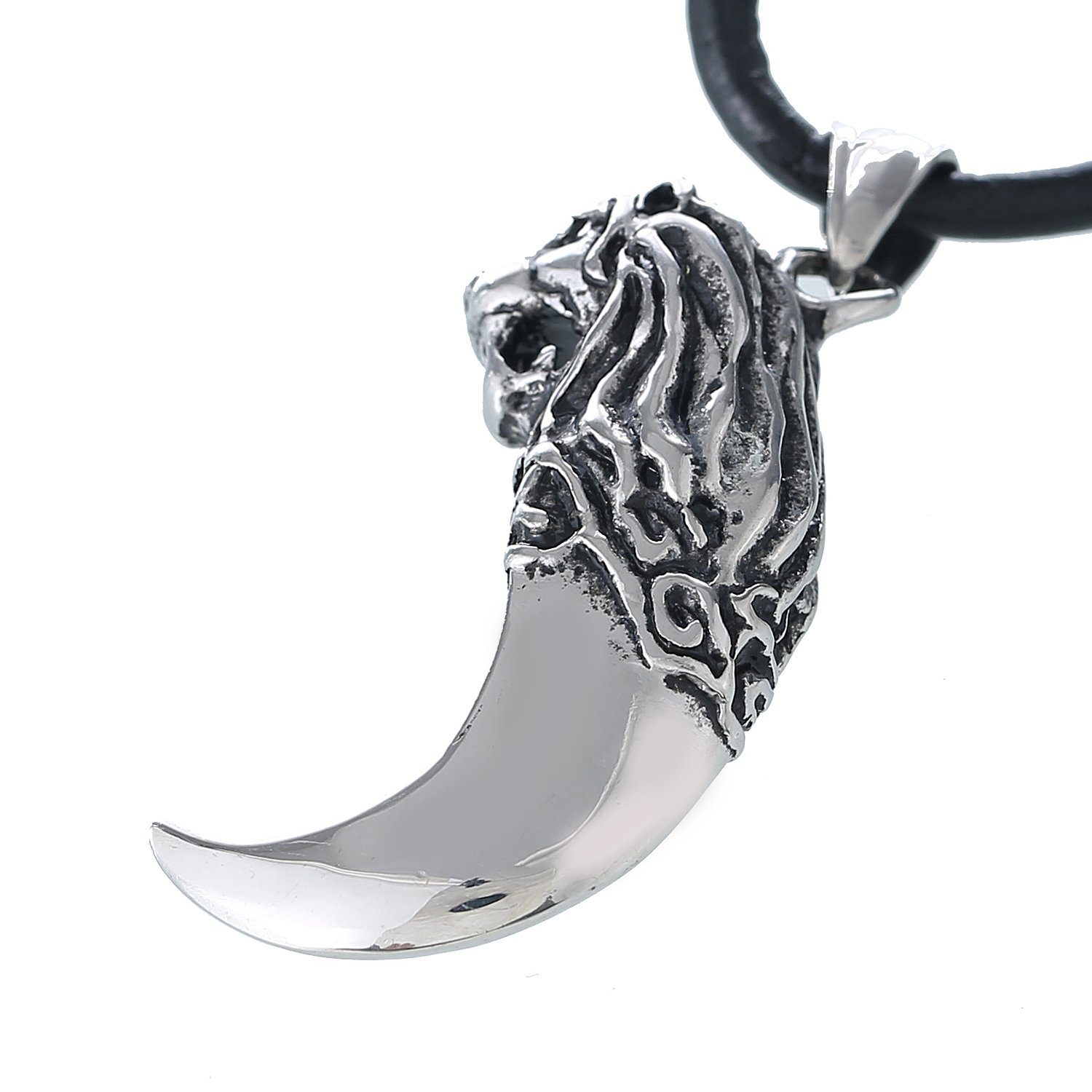 DonDon Kette mit Anhänger Lederkette Halskette günstig online kaufen
