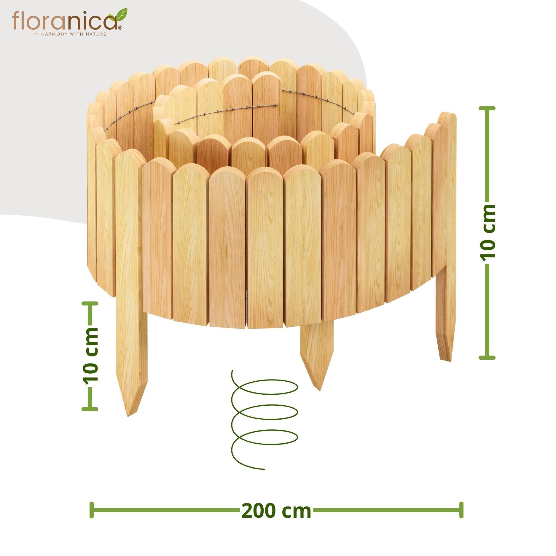 Floranica Palisade Beeteinfassung Beetumrandung Rasenkante Umrandung Flexib günstig online kaufen