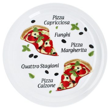 MamboCat Pizzateller 6er Set Variazione Pizzateller Ø30,5cm XL-Teller Pizza-Dekor Platte