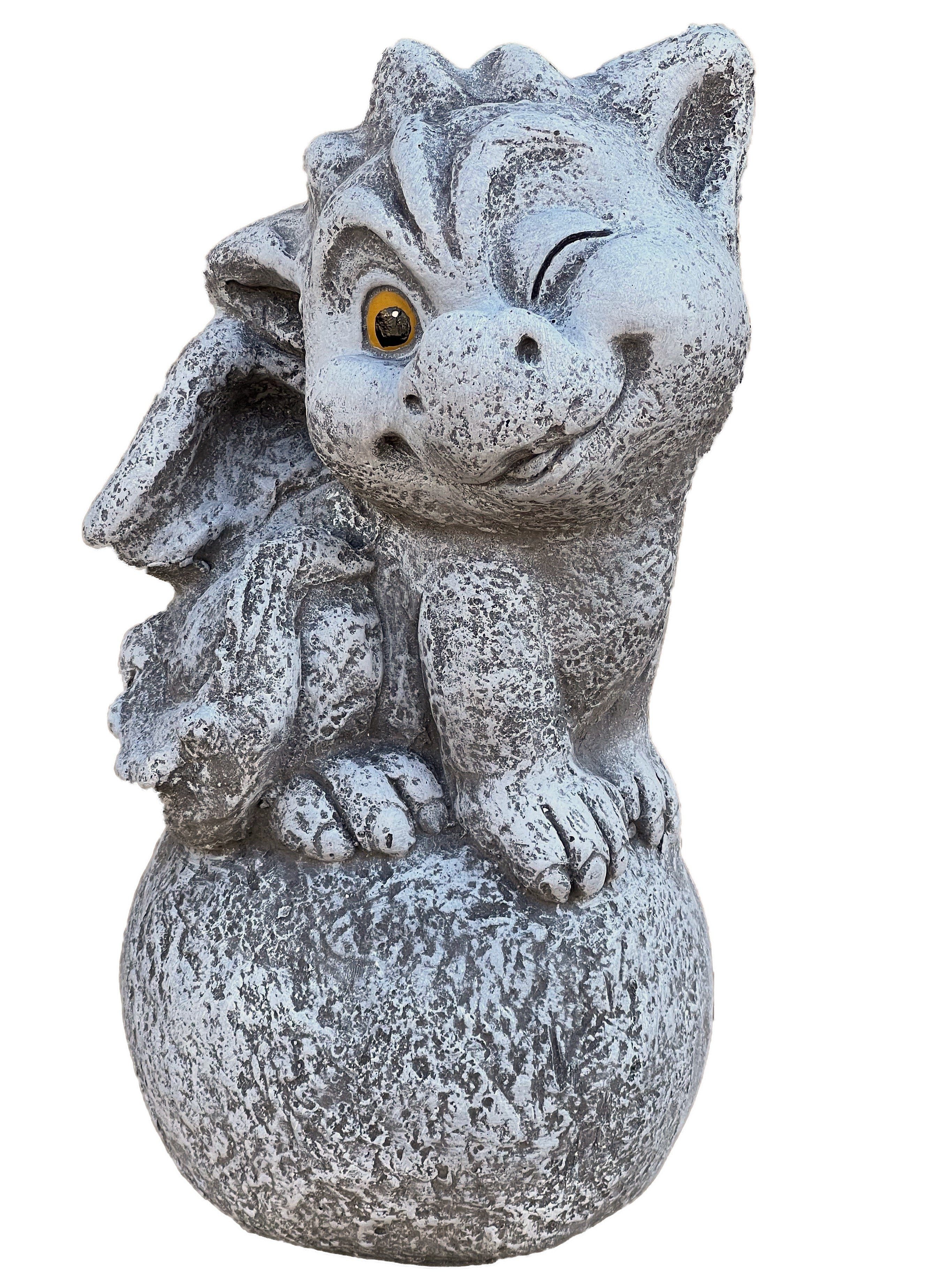 Stone kg Style 12,8 Alfredo and Drache Steinfigur Gartenfigur Steinguss frostfest