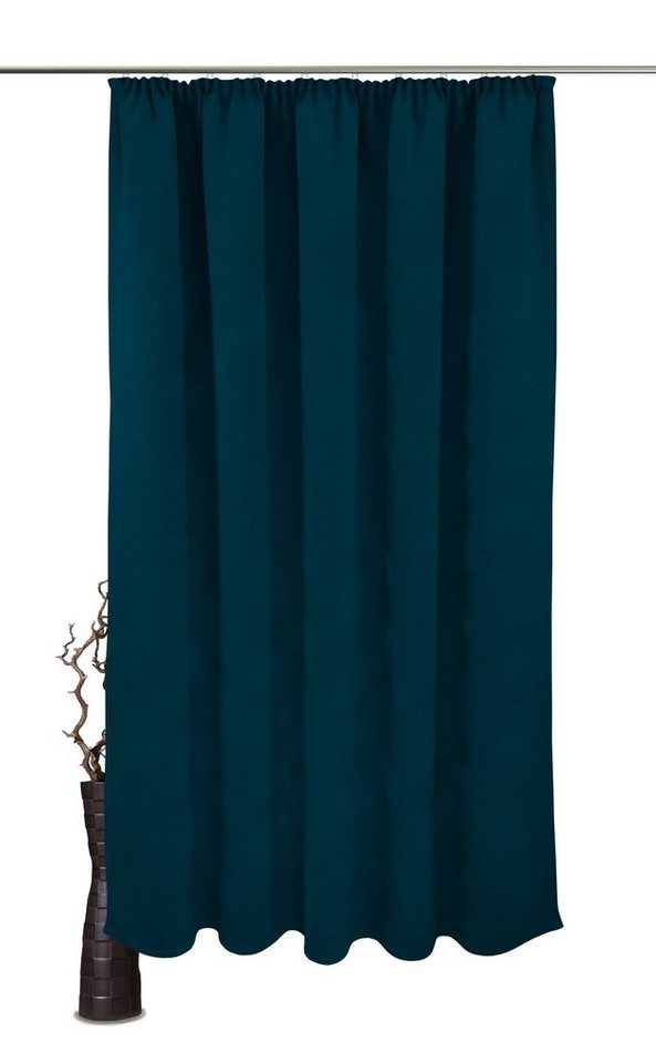 Vorhang Alea, VHG, Kräuselband (1 St), verdunkelnd, Polyester, Wärmeschutz,  Kälteschutz, Energie sparend, einfarbig, Breite 145 cm, 415 g/²m