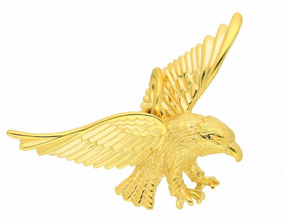Adelia´s Kettenanhänger 333 Gold Anhänger Adler, Goldschmuck für Damen,  Schmuck vom Hersteller mit 70 jähriger Tradition