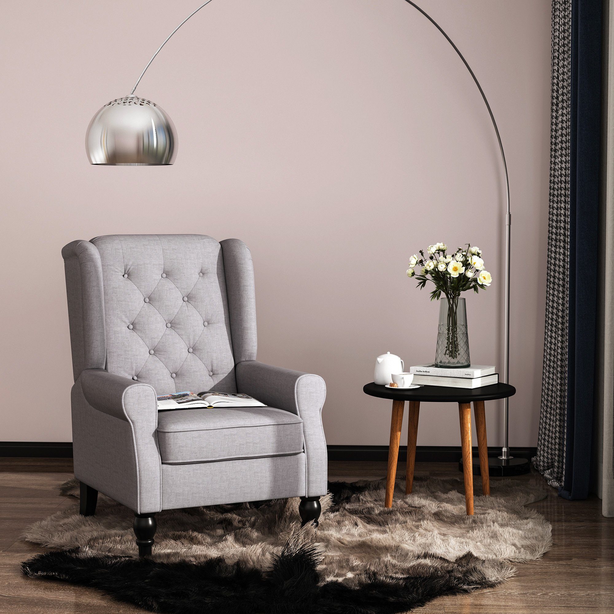 HOMCOM Sessel Einzelsessel, Akzentsessel mit Tufting günstig online kaufen