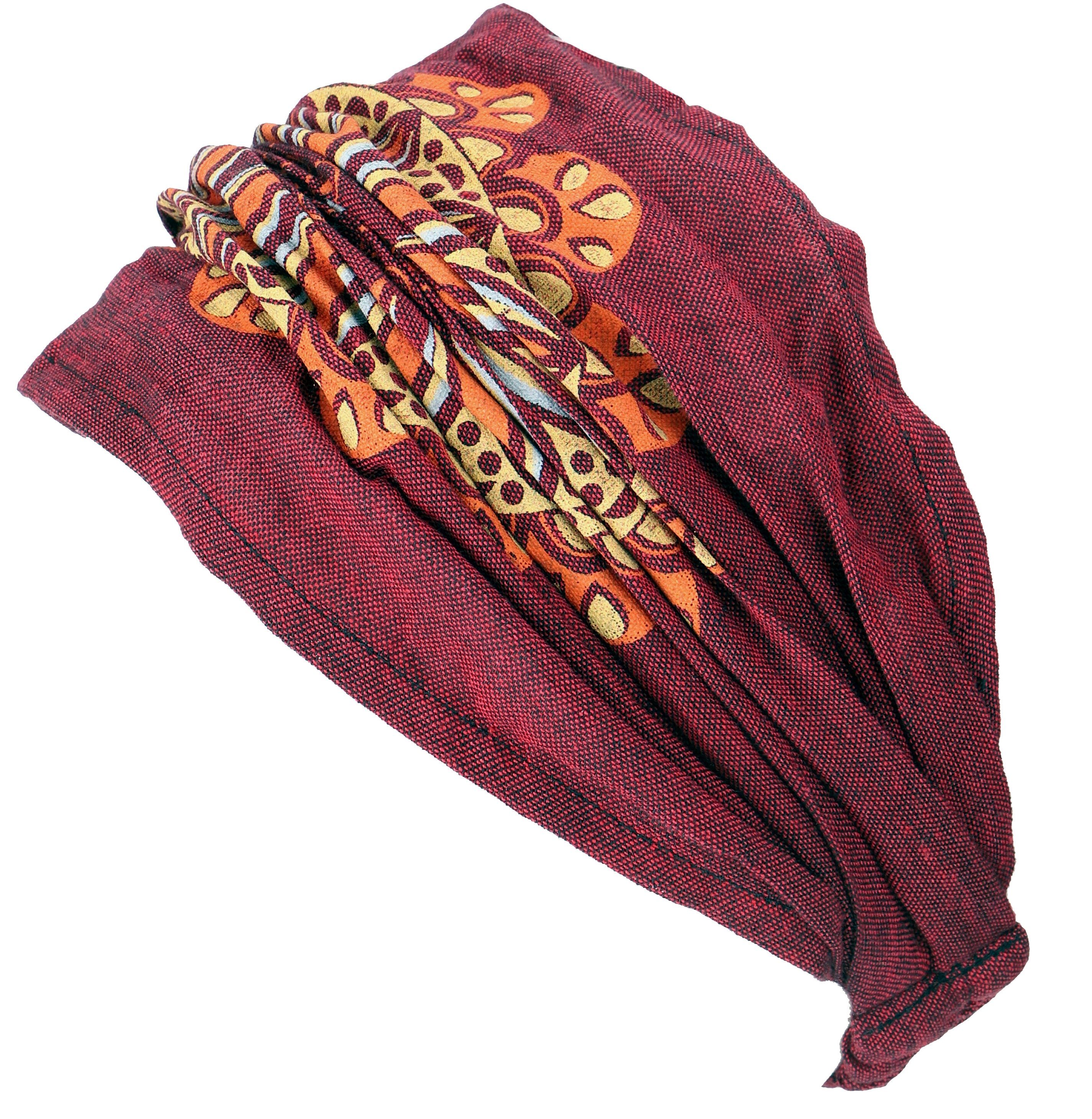 Guru-Shop Bandana weinrot Haarband, Kopfband, Stirnband farbenfrohem..