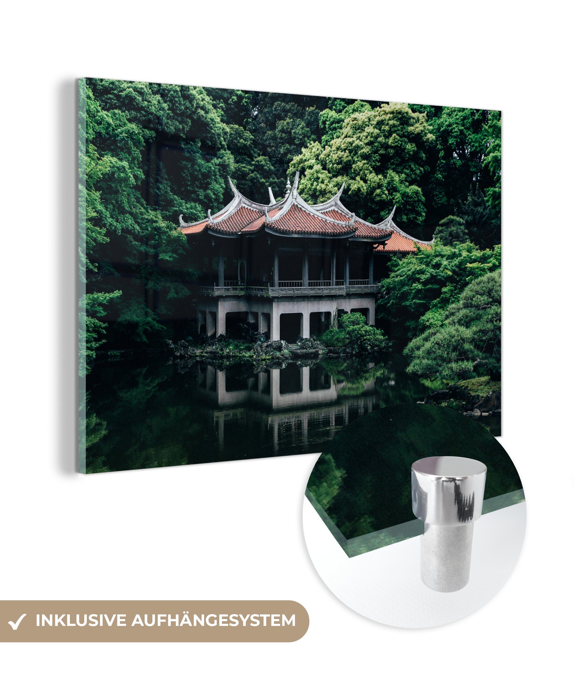 MuchoWow Acrylglasbild Park - Tokio - Japan, (1 St), Acrylglasbilder Wohnzimmer & Schlafzimmer