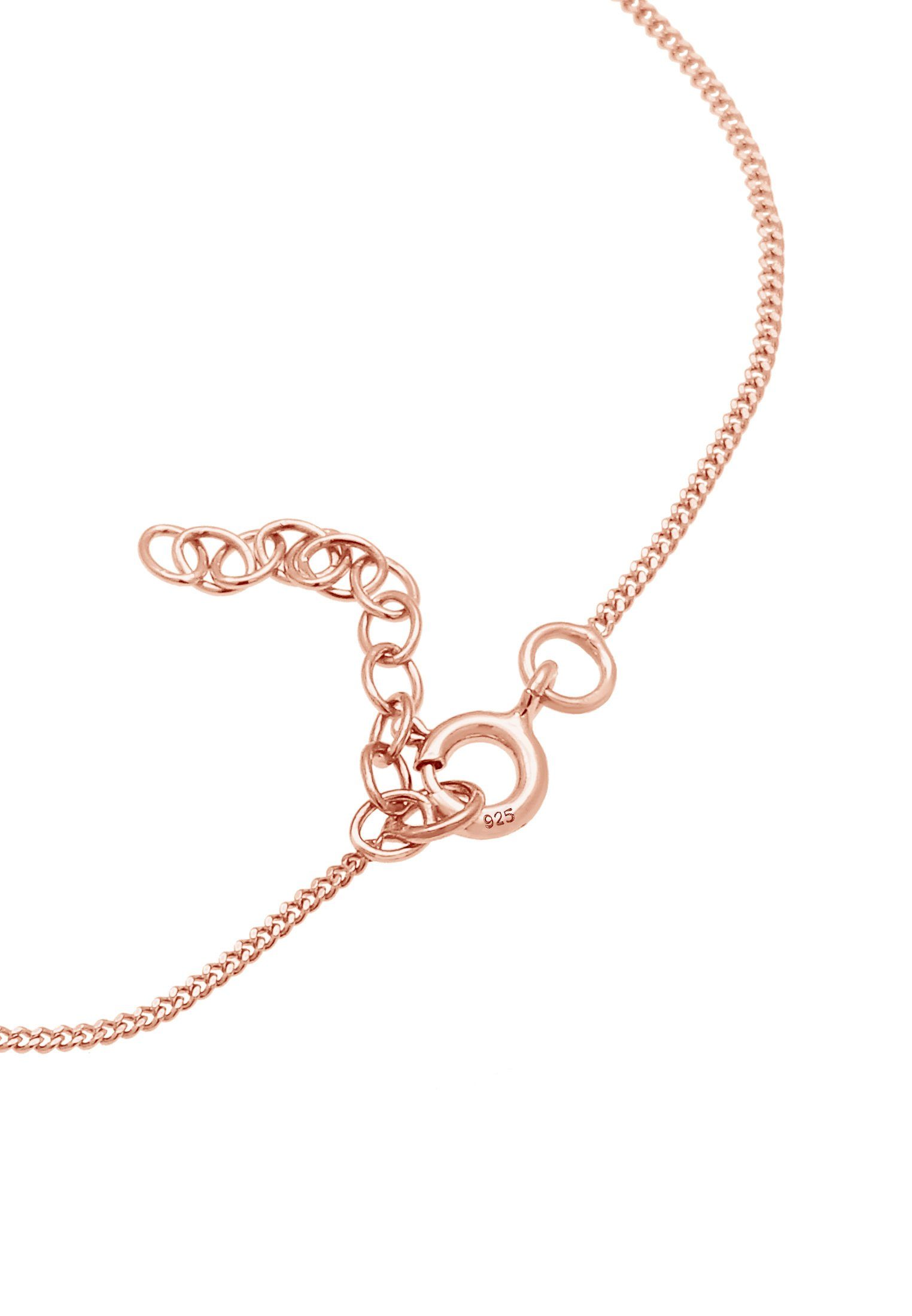 Herz Rosegold Silber, 925 Verschlungen Elli Love Herz Armband