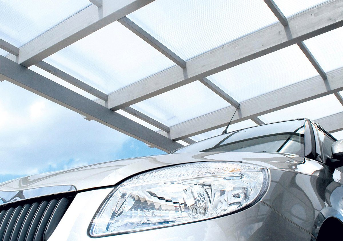 Skanholz Einzelcarport Odenwald, BxT: 428x541 cm, 220 cm Einfahrtshöhe