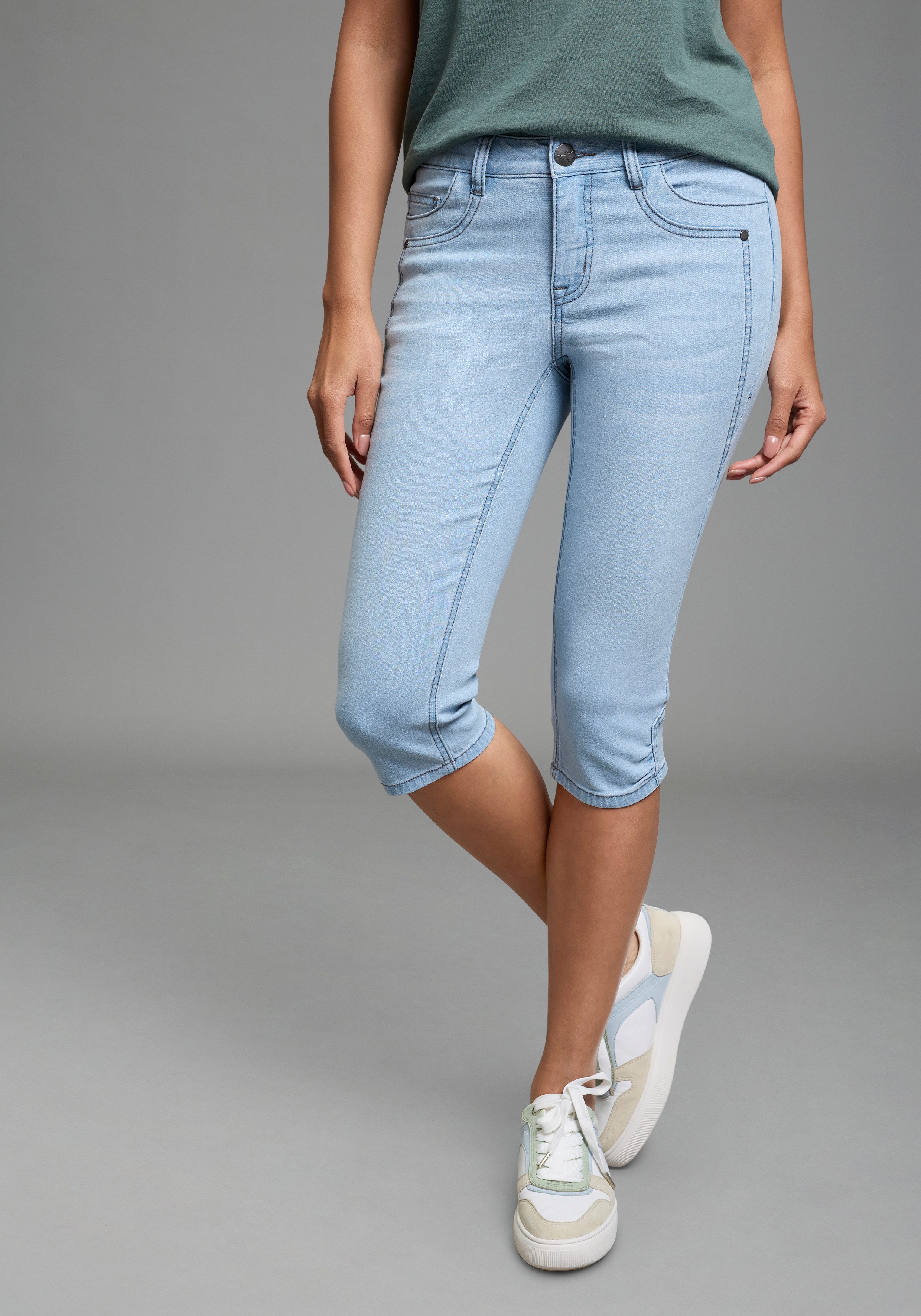 Arizona Caprijeans Skinny Fit, 3/4-Länge, mit Eingrifftaschen und Gesäßtaschen