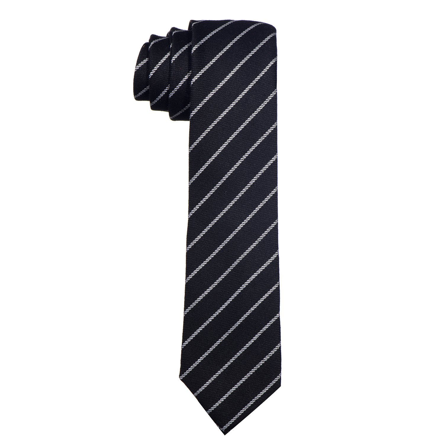DonDon Krawatte Veranstaltungen mit Krawatte) (Packung, oder cm festliche oder gestreift Baumwolle, schwarz 3 Krawatte oder für 6 gestreift, 1-St., Büro Streifen Herren 1x Karos kariert