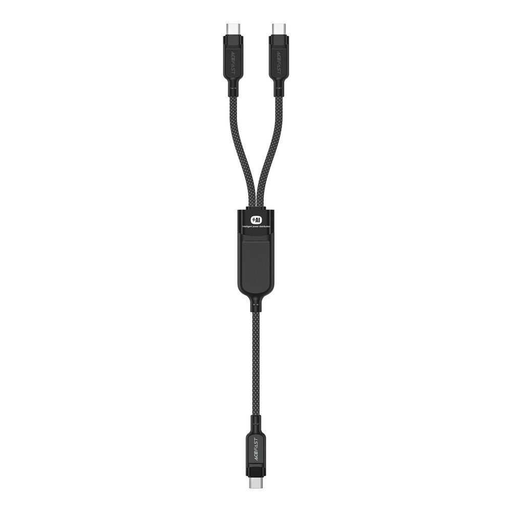 Acefast Acefast C5 2in1 USB-C Kabel 100W Schwarz Smartphone-Ladegerät