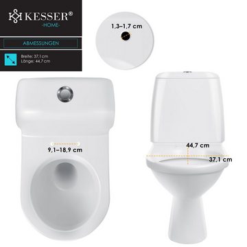 KESSER WC-Sitz, WC Sitz mit Absenkautomatik Toilettendeckel Quick-Release