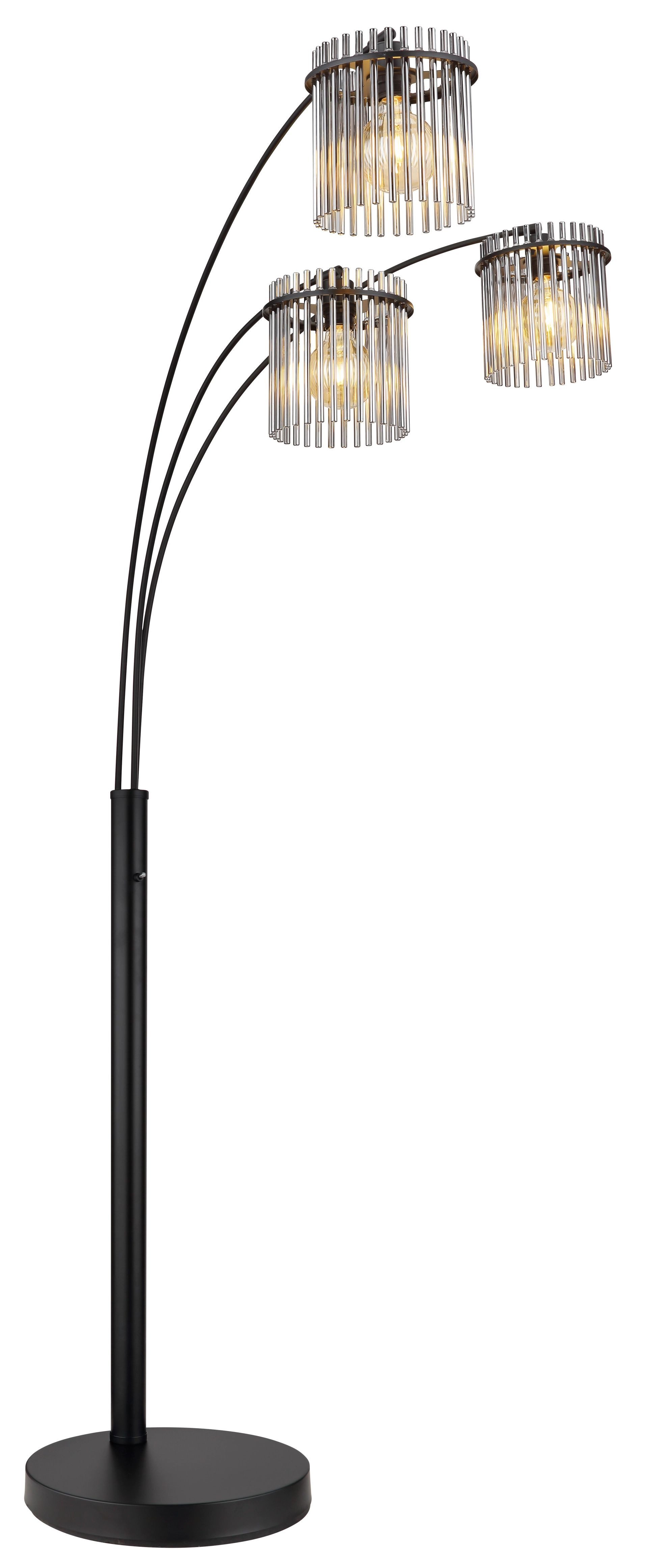 GLOBO LIGHTING Stehlampe GORLEY, ohne Leuchtmittel, Design Glasstäbe, Stehl günstig online kaufen