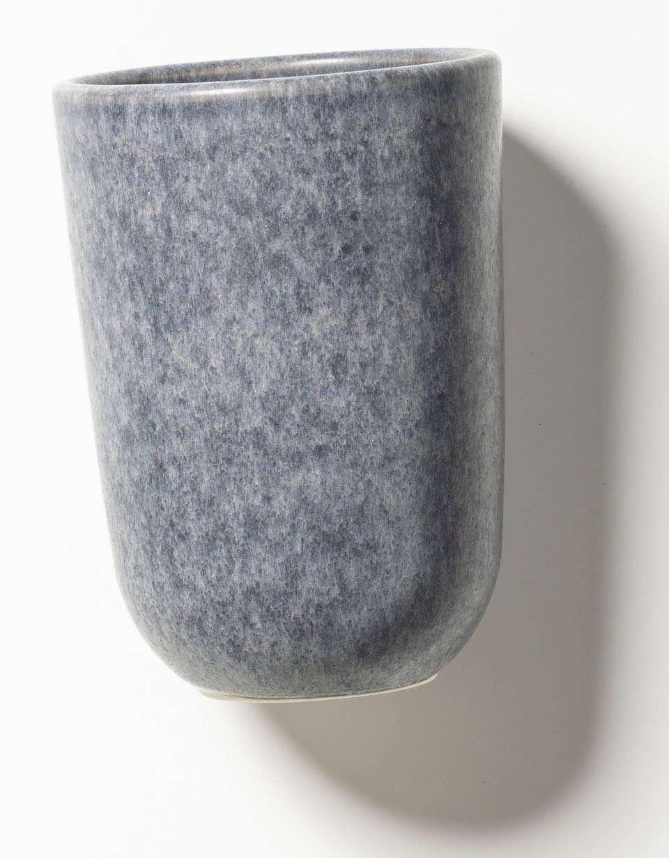 ein Reaktivglasur, Moos'n'Stein, Stück jedes Gipfelstück Scandi-Style, 4-teilig Steinzeug, Becher Unikat, Grau
