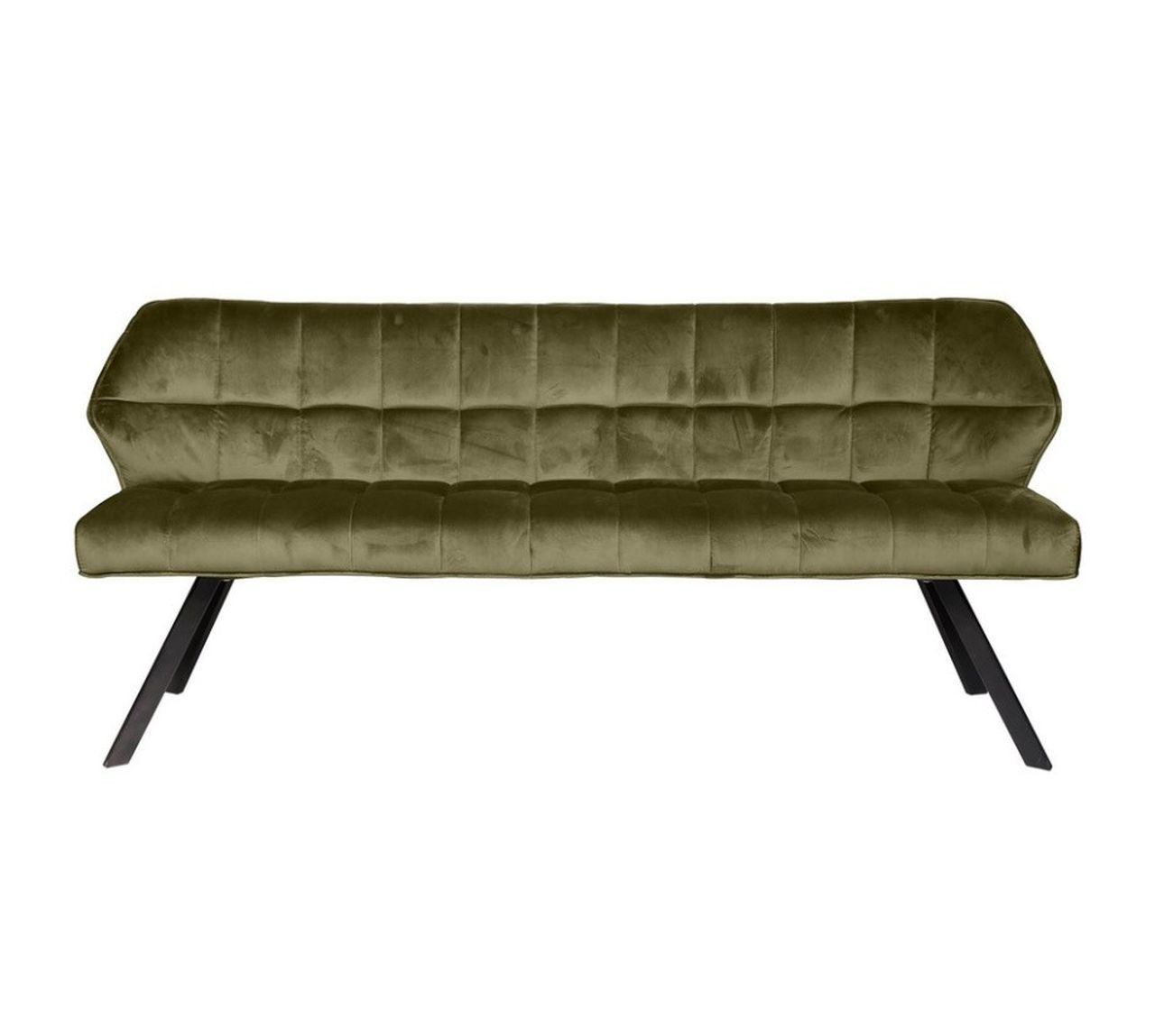 Vintagehaus Polsterbank Set Esstischbank Raster + 2 Armlehnstühle Samt oder Strukturstoff (3 teiliges Set), Frei im Raum aufstellbar