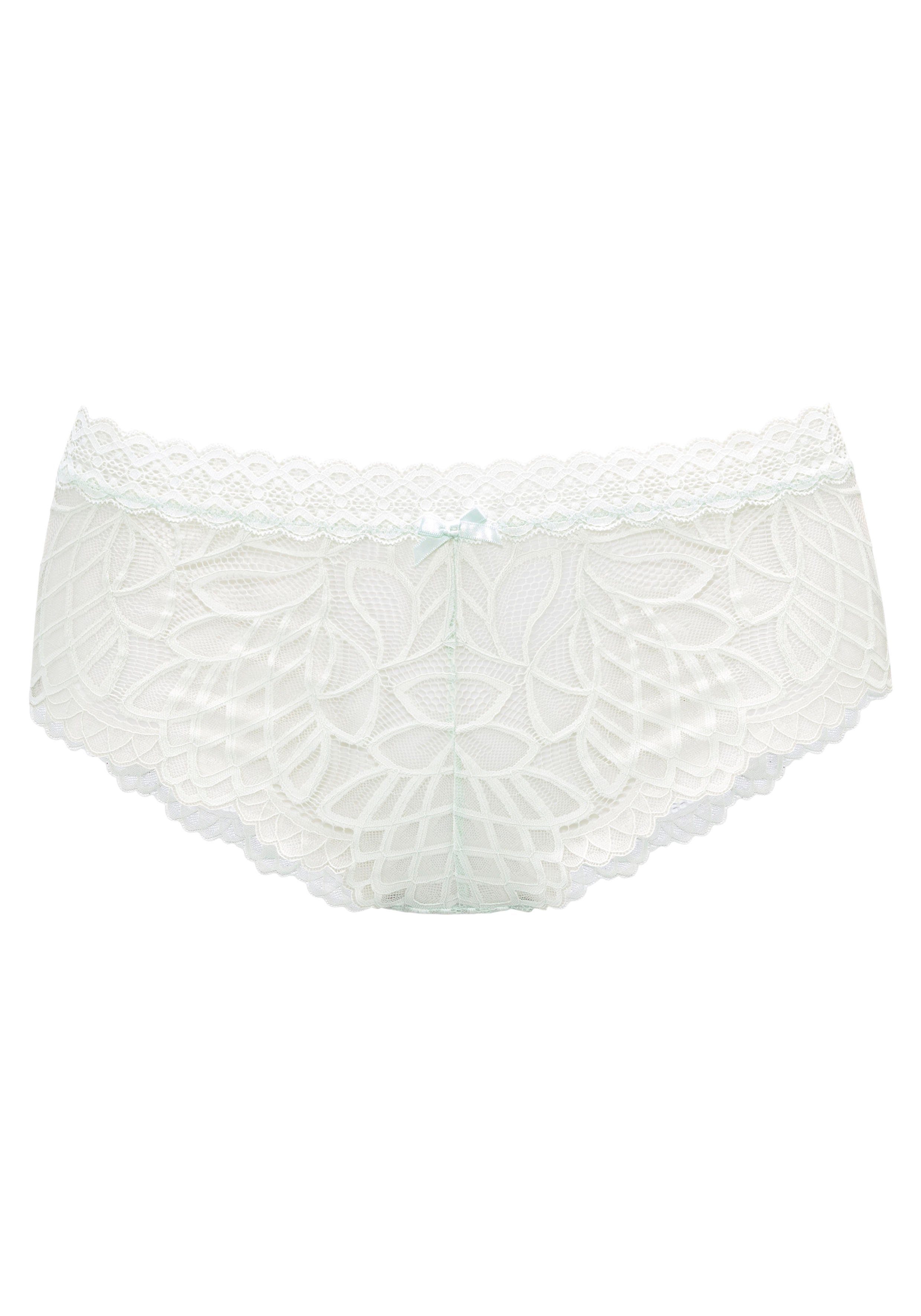 dezent LASCANA aus mint-blush Spitze, transparenter recyceltem Slip Material aus Slip LASCANA anteilig