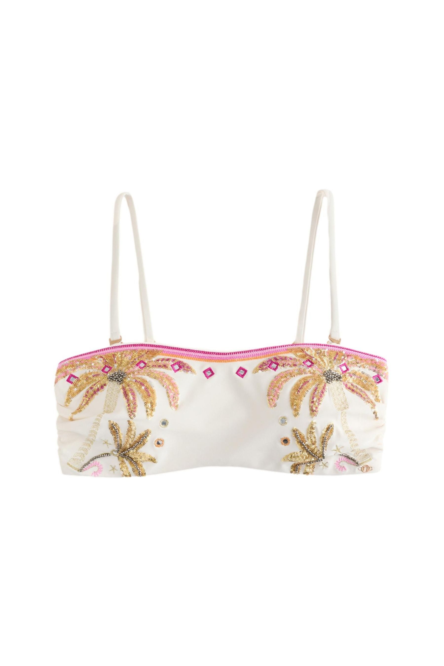 Next Bandeau-Bikini-Top Bandeau-Bikinioberteil mit Pailletten (1-St)