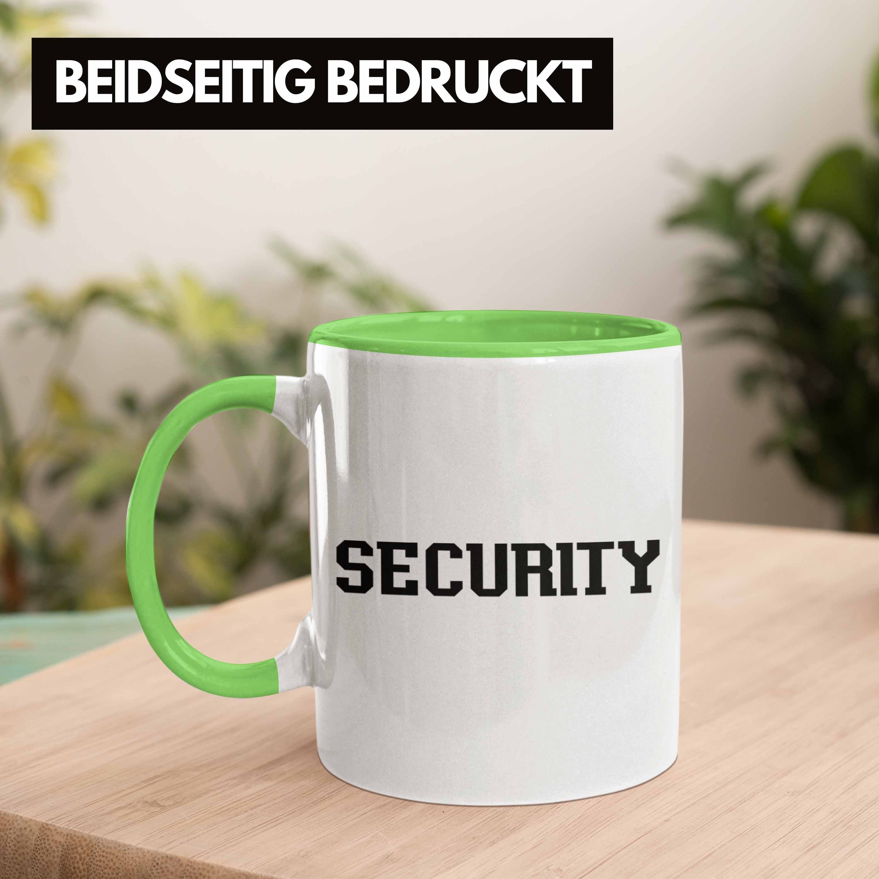 Trendation Tasse Security Tasse für Beschützer Türsteher Wächter für Grün Geschenk