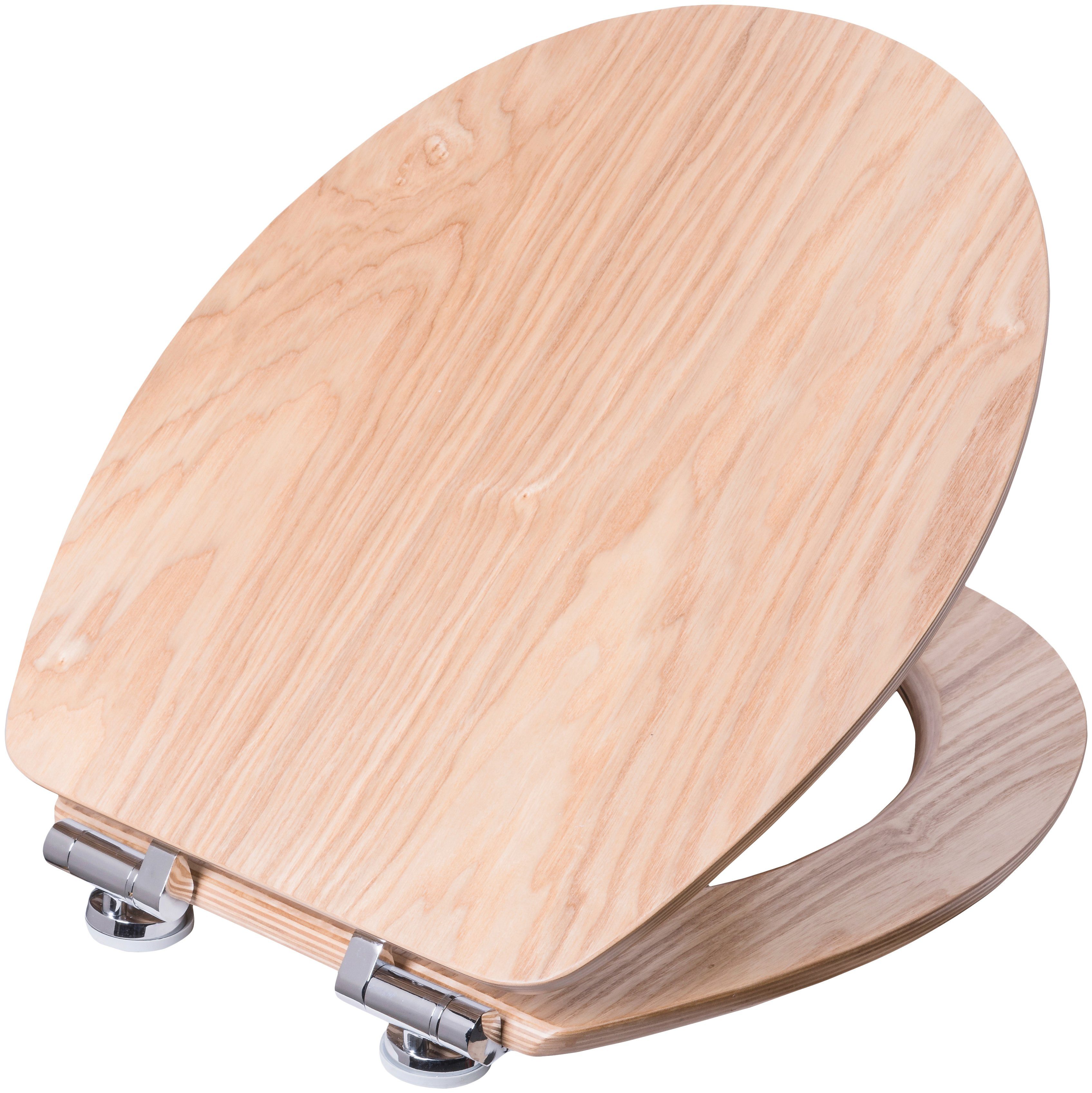 CORNAT WC-Sitz Hochwertiges Echtholz - Eiche - Komfortables Sitzgefühl, Abs günstig online kaufen