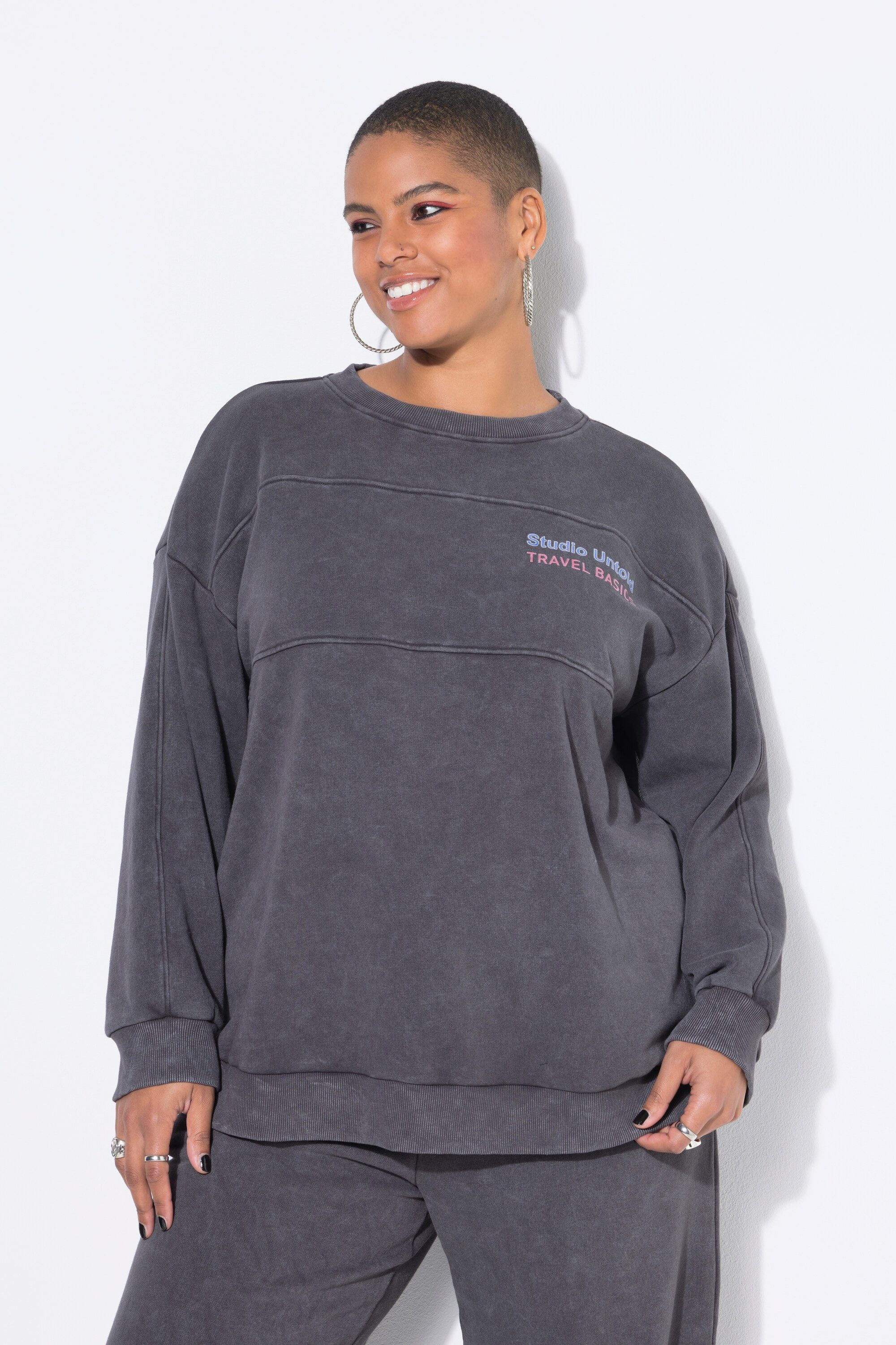 Studio Untold Sweatshirt Sweatshirt oversized Statement Print Vintage Look günstig online kaufen