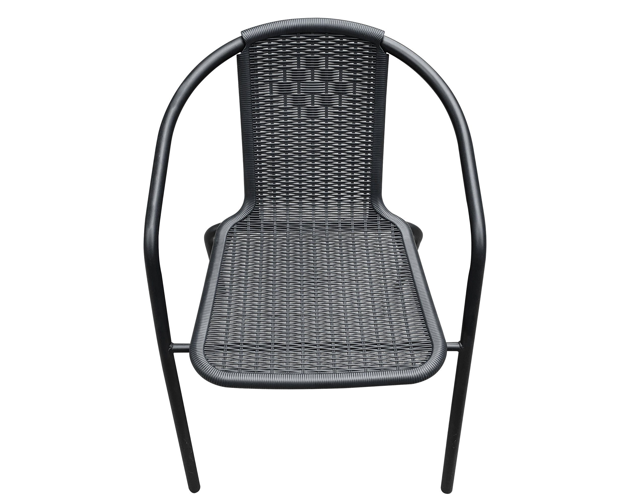 LC Garden Stapelstuhl Garvista Stapelstuhl 54x52x72cm schwarz Gartenstuhl