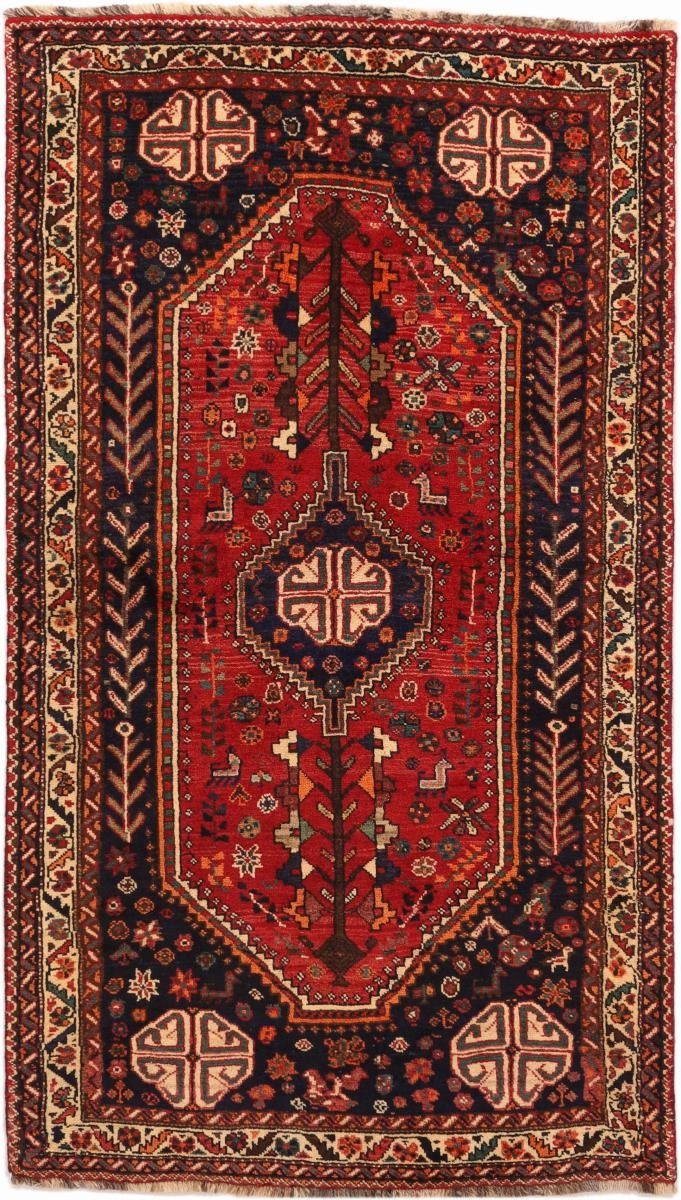 Orientteppich Shiraz 127x220 Handgeknüpfter Orientteppich / Perserteppich, Nain Trading, rechteckig, Höhe: 10 mm