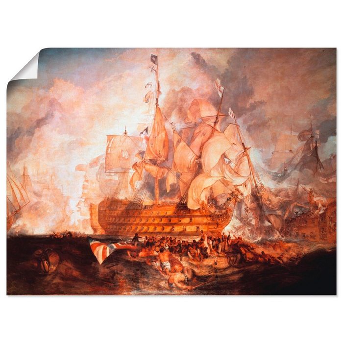 Artland Wandbild Schlacht bei Trafalgar Boote & Schiffe (1 St) als Leinwandbild Wandaufkleber oder Poster in versch. Größen
