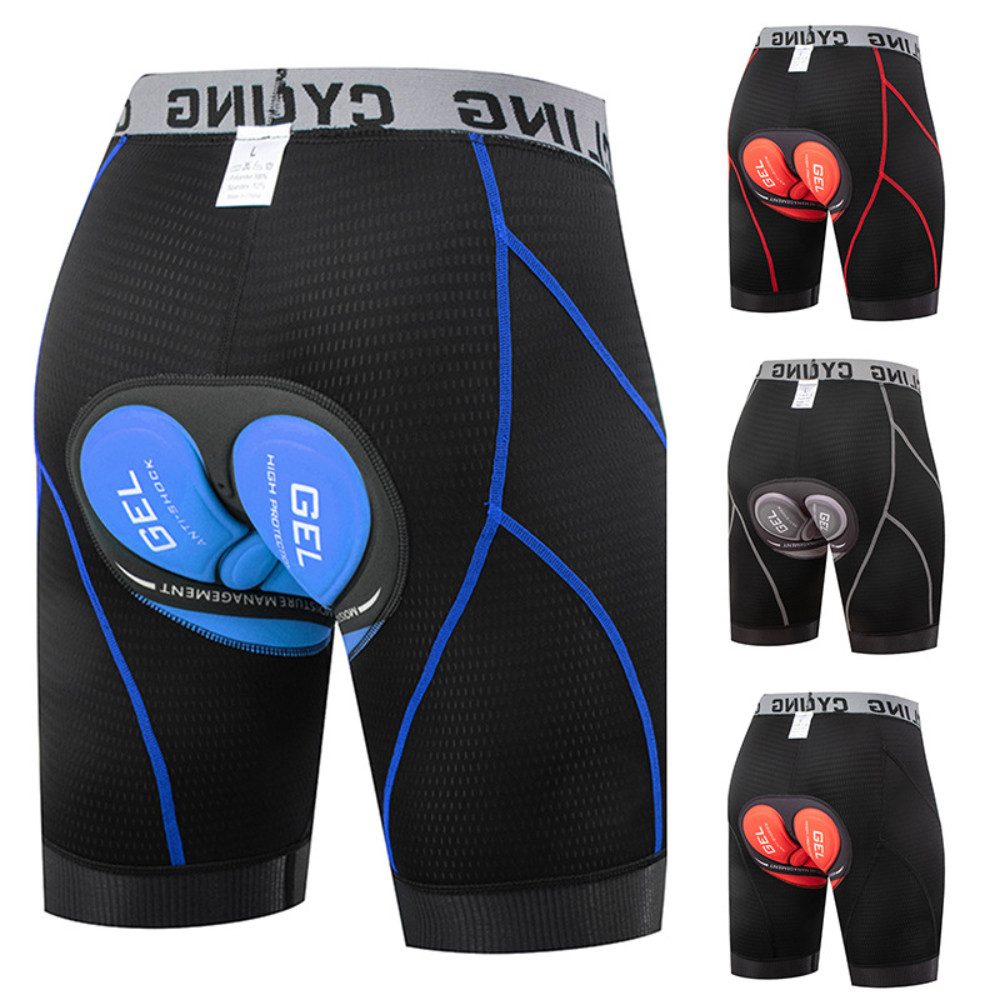 Blusmart Radlerhose Herren-Radunterwäsche-Shorts, 5D-gepolstert (Liner-Shorts mit rutschfesten Beingriffen, Stoßfest, atmungsaktiv, Schnelltrocknend, elastisch) Für Sport, Reiten, Fahrrad, Fahrrad, MTB