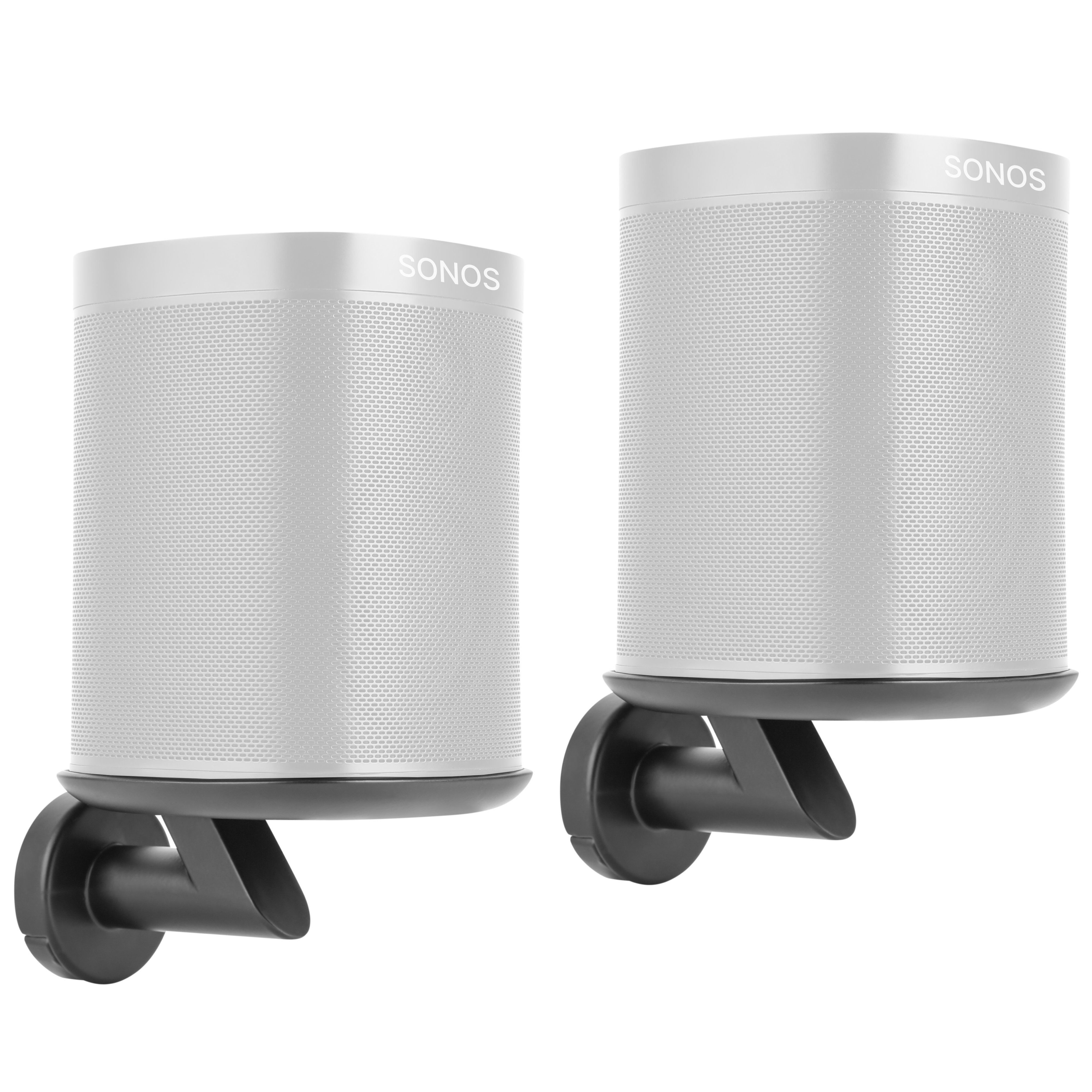 RICOO Lautsprecher-Wandhalterung Speziell für Sonos ONE, ONE SL & Play:1 Lautsprecher Halterung, (LH054 / 2-er Set, 1-tlg., 2 Stk. Wandhalterung für Sonos Boxen schwarz fix starr, Wandhalter für SONOS ONE, SL & Play:1 Lautsprecher Halter für Wand)