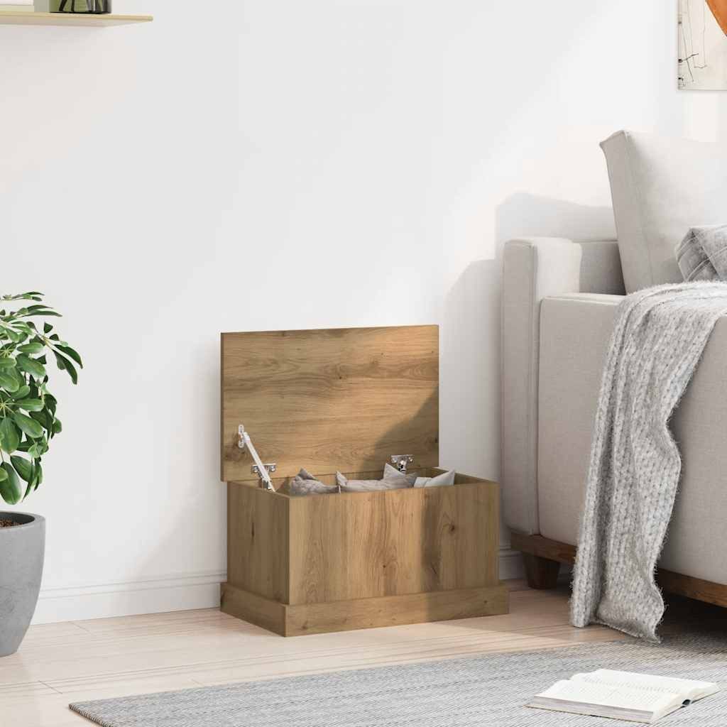 vidaXL Aufbewahrungsbox Truhe Artisan-Eiche 30x50x28 cm Holzwerkstoff (1 St) – Bild 3 von 5