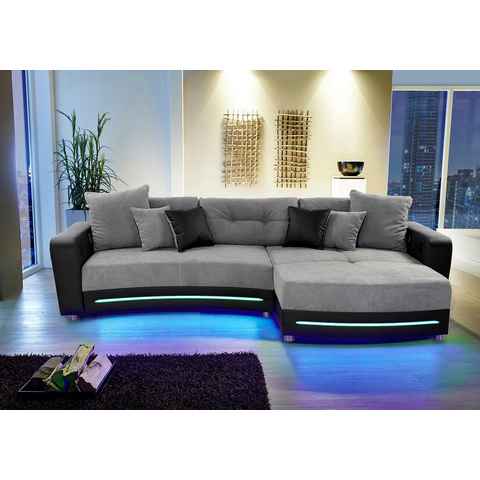 Jockenhöfer Gruppe Ecksofa Laredo L-Form, inklusive RGB-LED-Beleuchtung und Bluetooth-Soundsystem