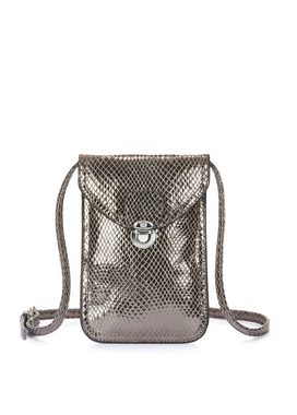 LASCANA Umhängetasche, im coolen Metallic Look, Minibag, Handytasche, Crossbody Bag VEGAN