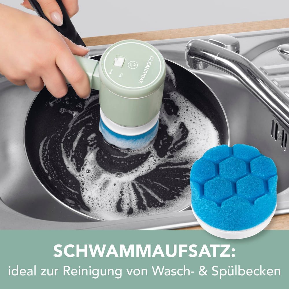 CLEANmaxx Reinigungsbürsten-Set Ersatz-Aufsätze Für die Akku-Reinigungsbürste 3-tlg. Set, 3 Bürstenköpfe für die richtige Reinigungsbürste