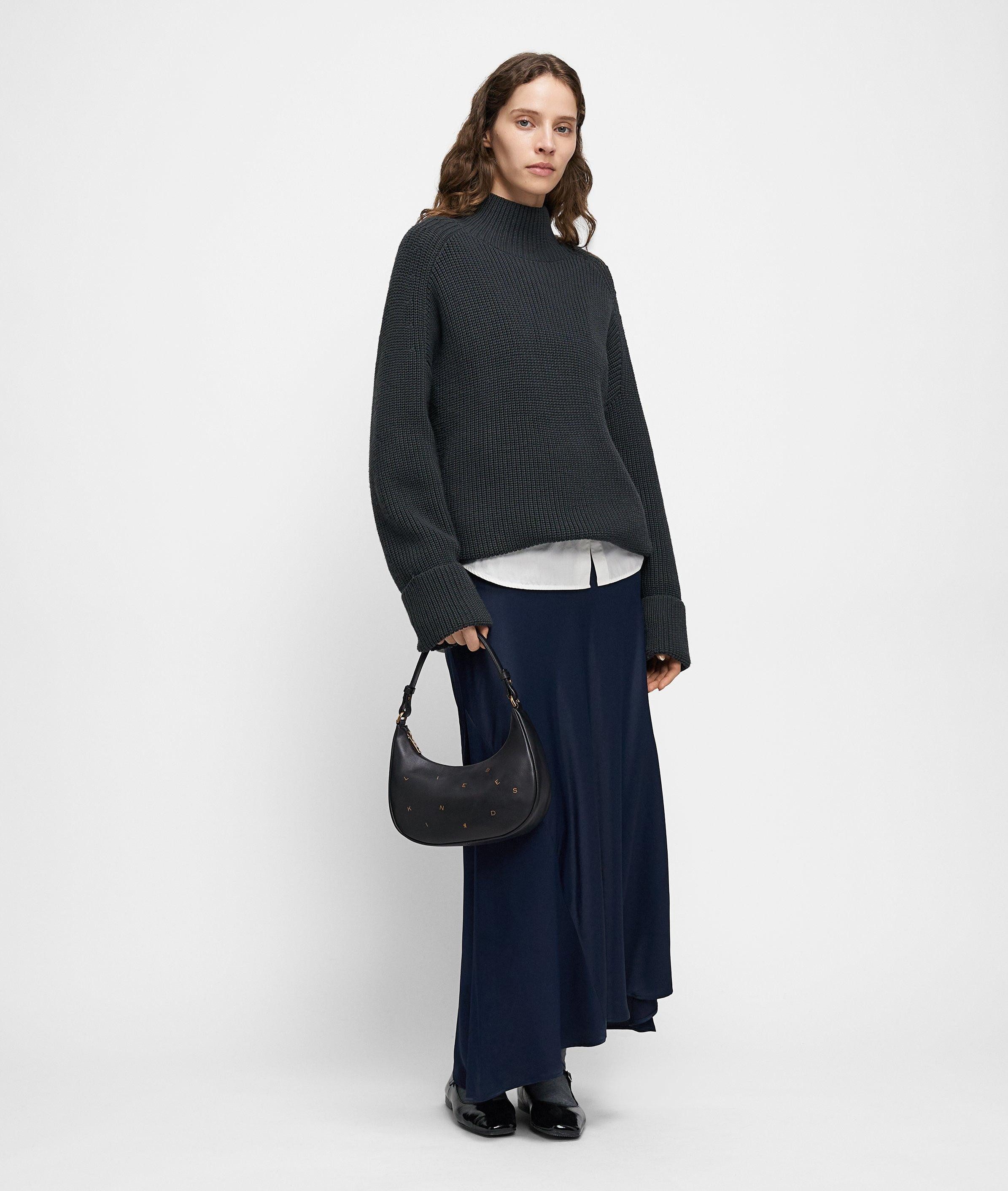 Liebeskind Berlin Schultertasche Dancing Letters Hobo XS, Kleine Tasche aus Nappaleder