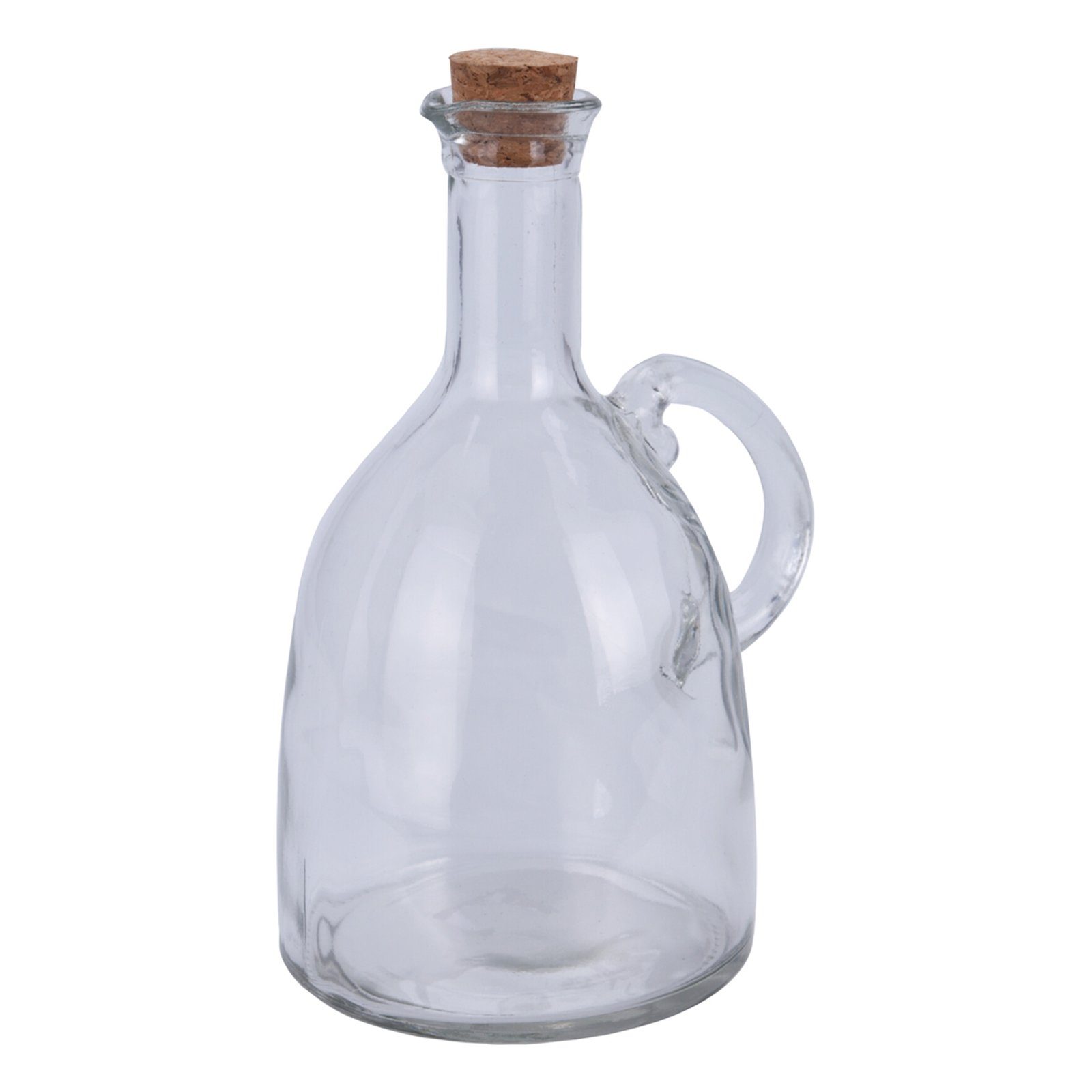 Vorratsglas Glasflasche bauchig mit Korken für Öl oder Essig