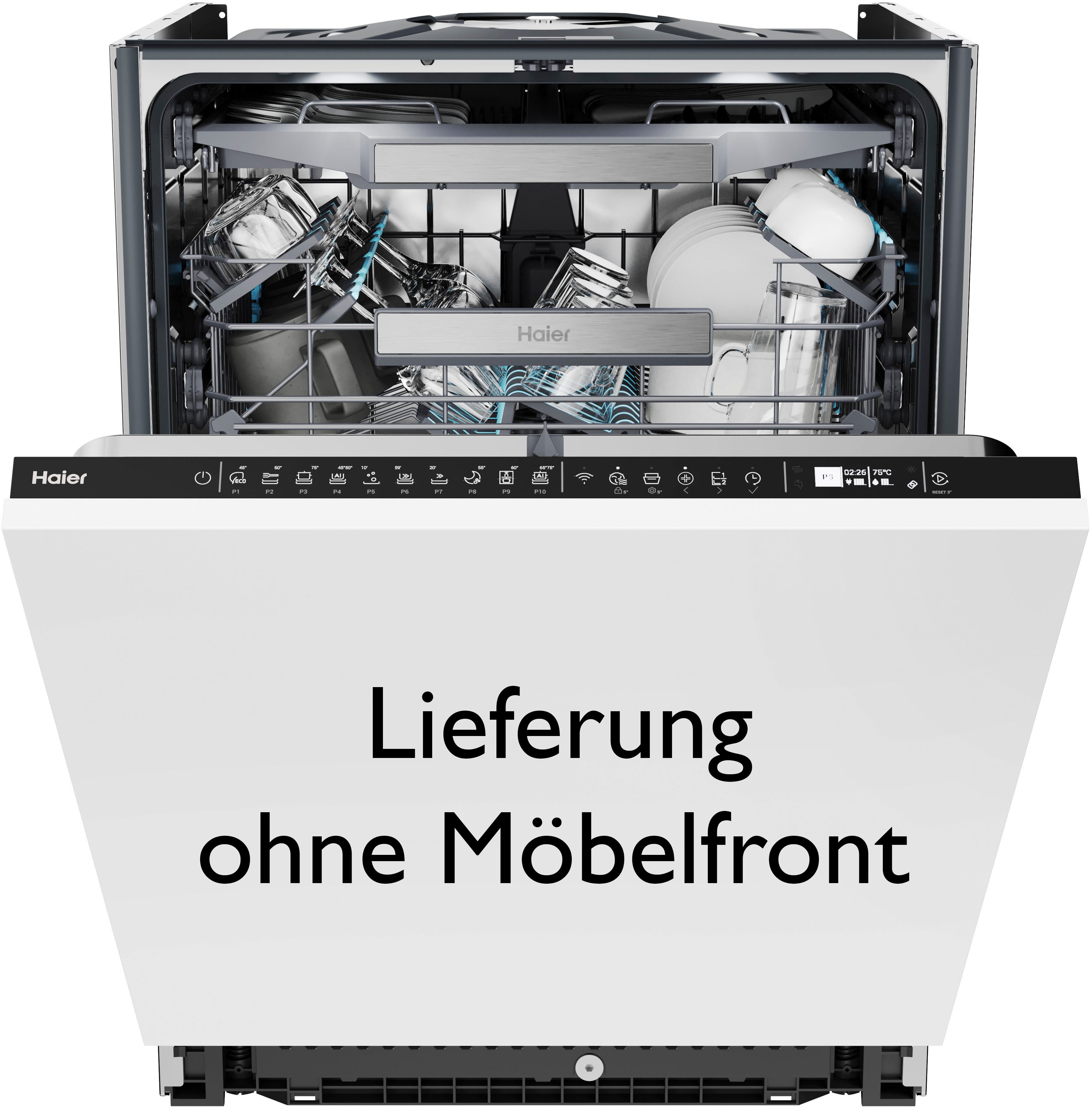 Haier vollintegrierbarer Geschirrspüler I-PRO SHINE SERIE 4 XS 6B0M3PDB, 16 Maßgedecke