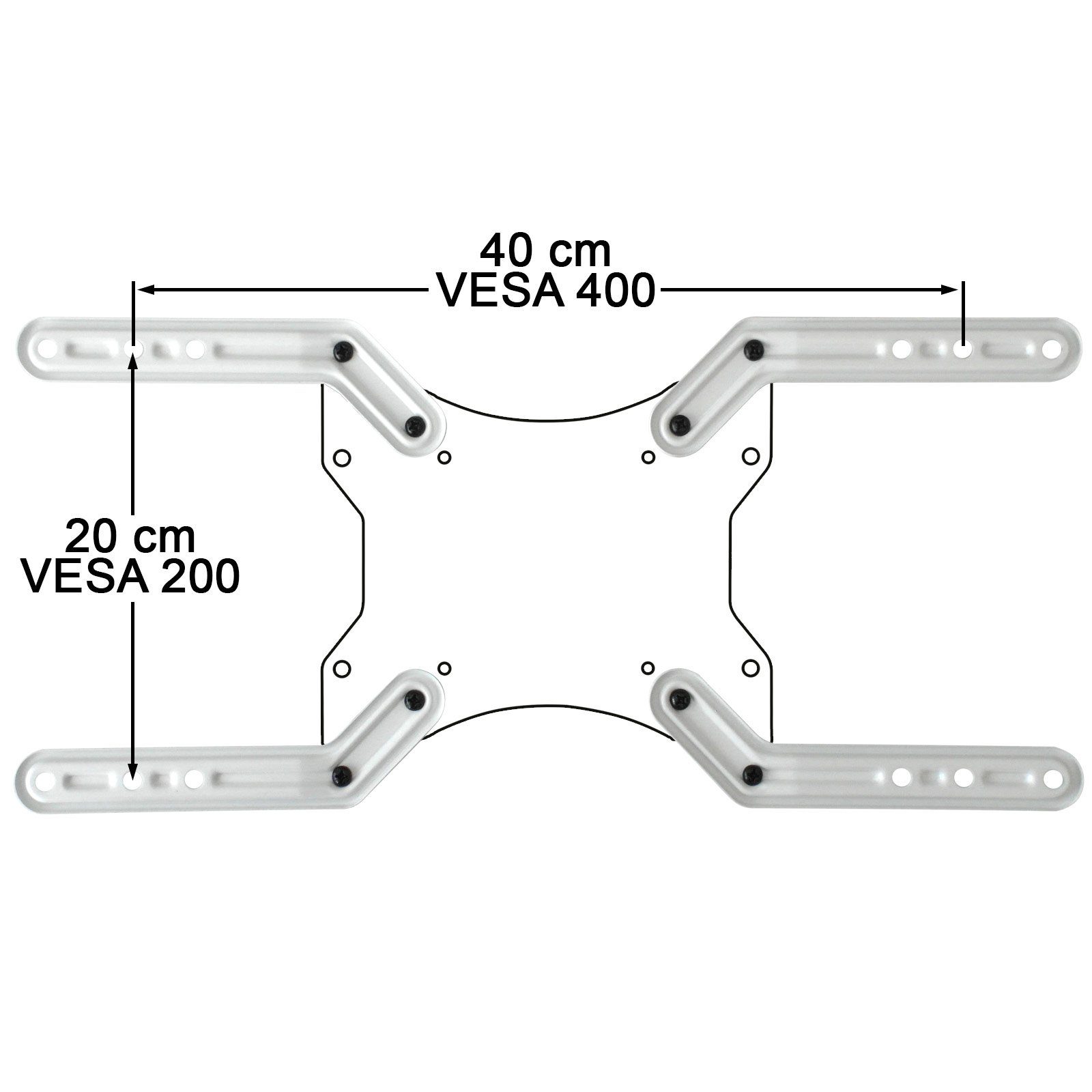 flexibel (4-tlg., Universal einsetzbare AD22WK VESA-Erweiterung) Drall Instruments TV-Wandhalterung,