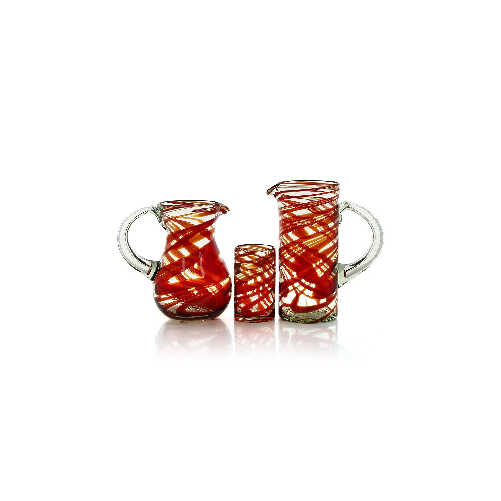 mitienda Glas Glas Longdrinkglas Fuego, mundgeblasen