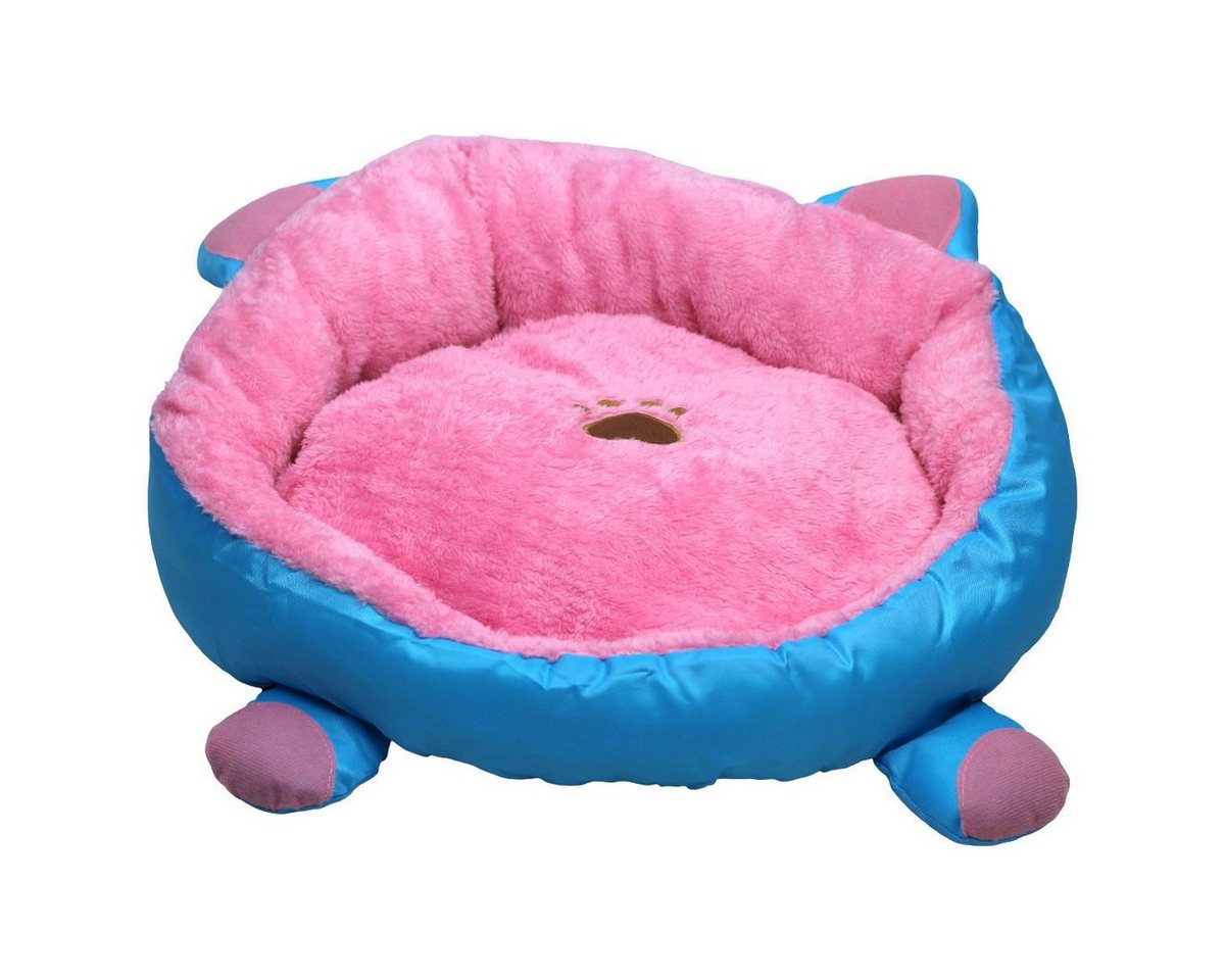 Thumbnail - Pettimania Tierbett Katzenbett mit Ohren rosa/blau