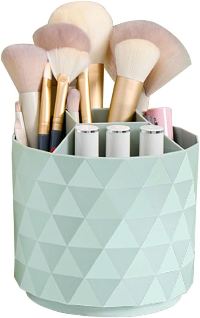 FELIXLEO Make-Up Organizer Make up Organizer 360 Drehbar Pinselhalter Schminktisch Grün, 1-tlg.