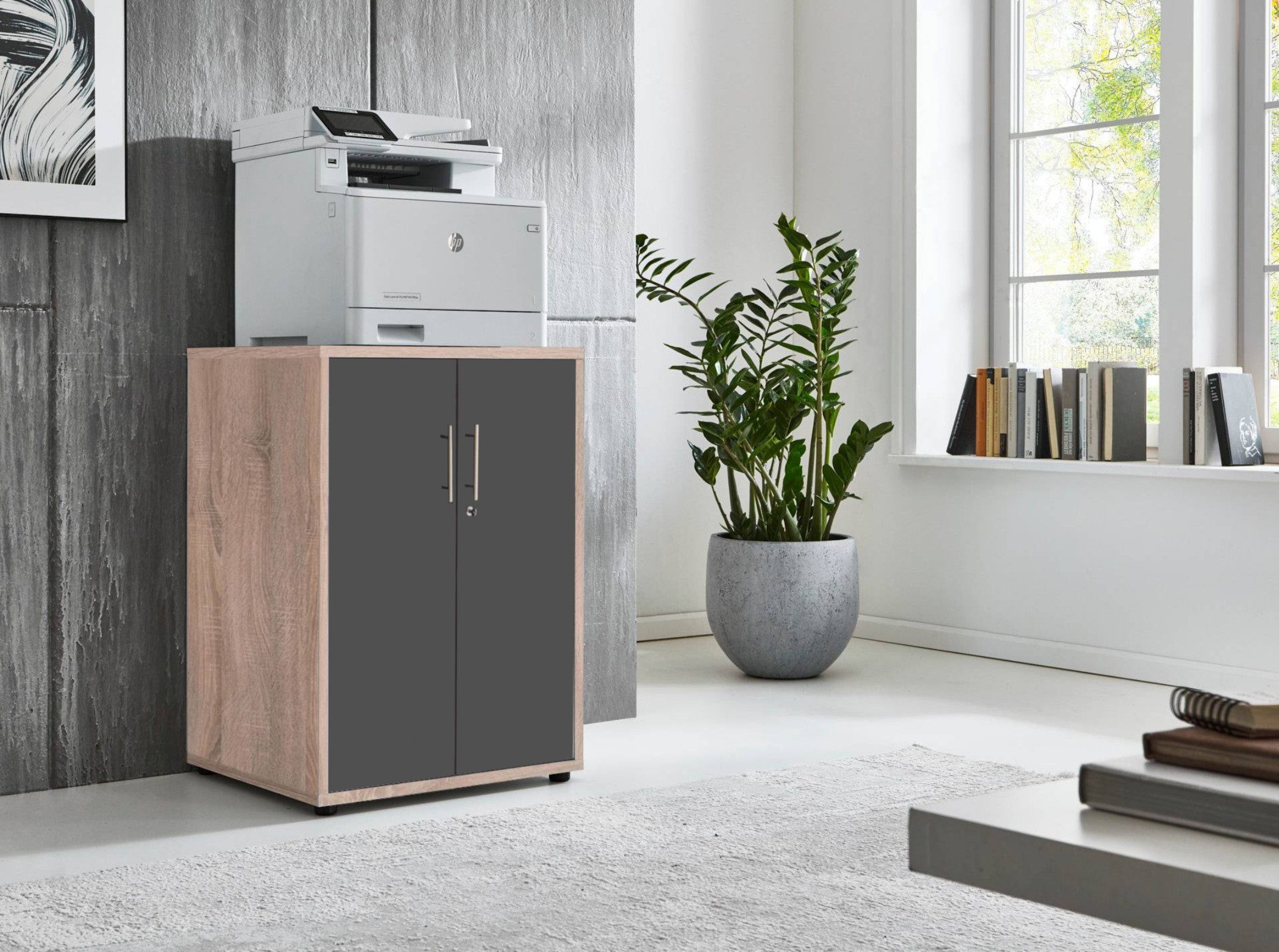 BMG Möbel Aktenschrank Druckerschrank Office Edition (geeignet für 3D Drucker und Office Drucker) Höhe 74 cm, optimale Ergänzung zu Schreibtischen – Bild 2 von 4
