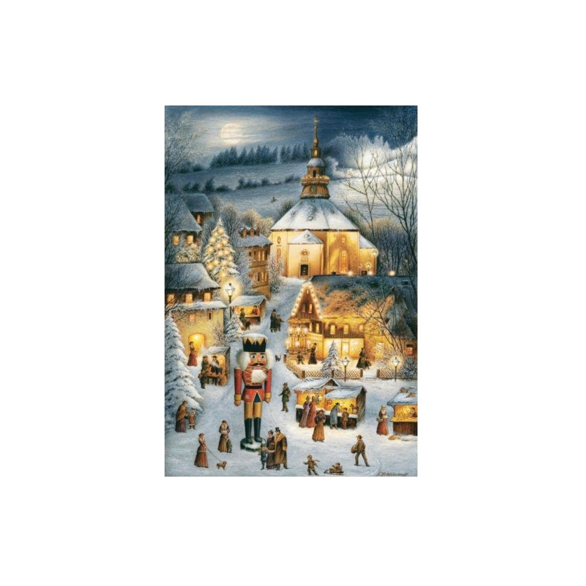 2919 Olewinski Seiffen Tochter Weihnachtspostkarte & Grußkarte -