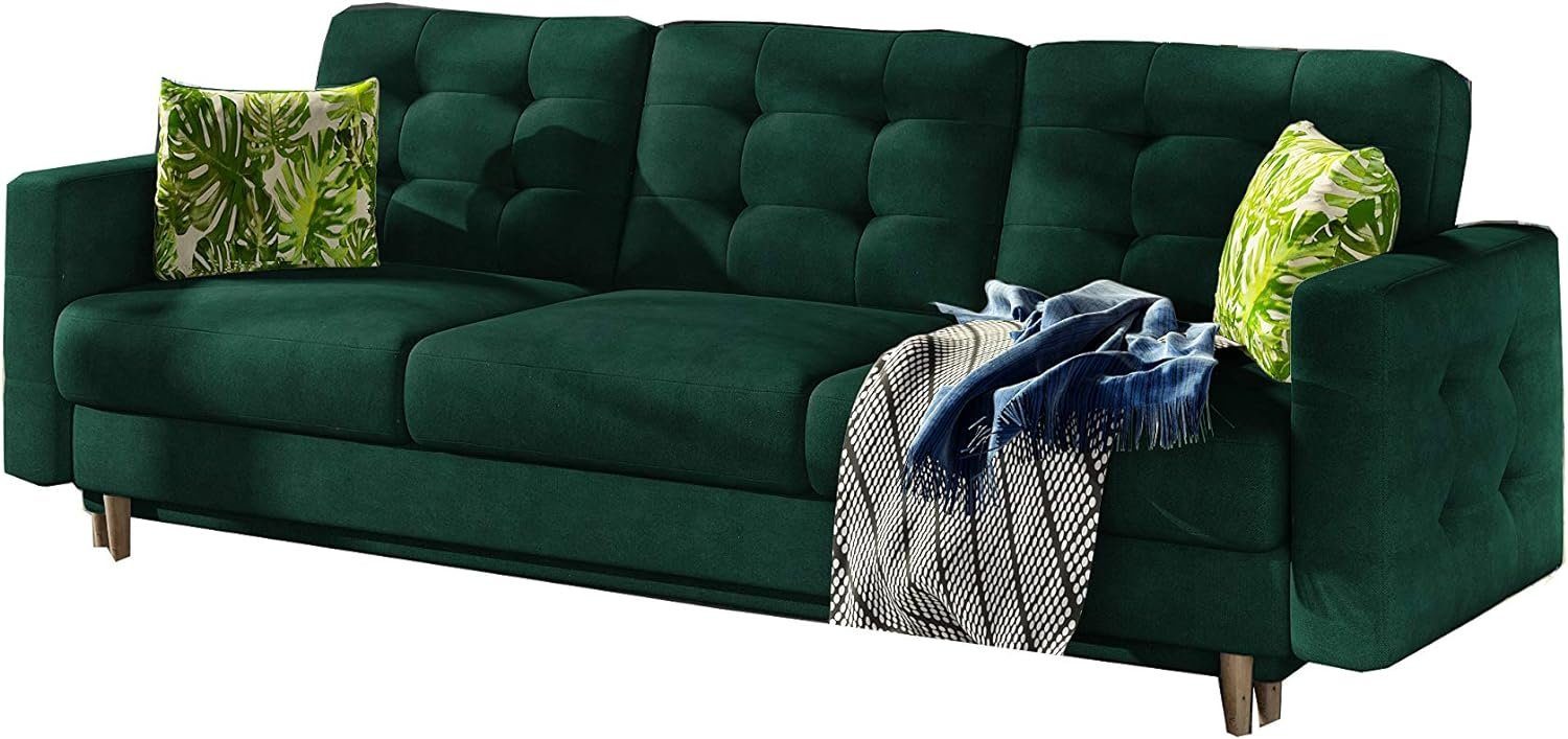 MOEBLO Schlafsofa ASLAN, Sofa Couch Polstergarnitur Wohnlandschaft Polstersofa, mit Schlaffunktion und Bettkasten