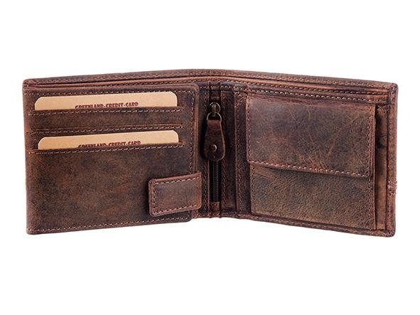 GreenLand Nature Geldbörse "Classic" aus Leder mit Ziernaht im Querformat günstig online kaufen