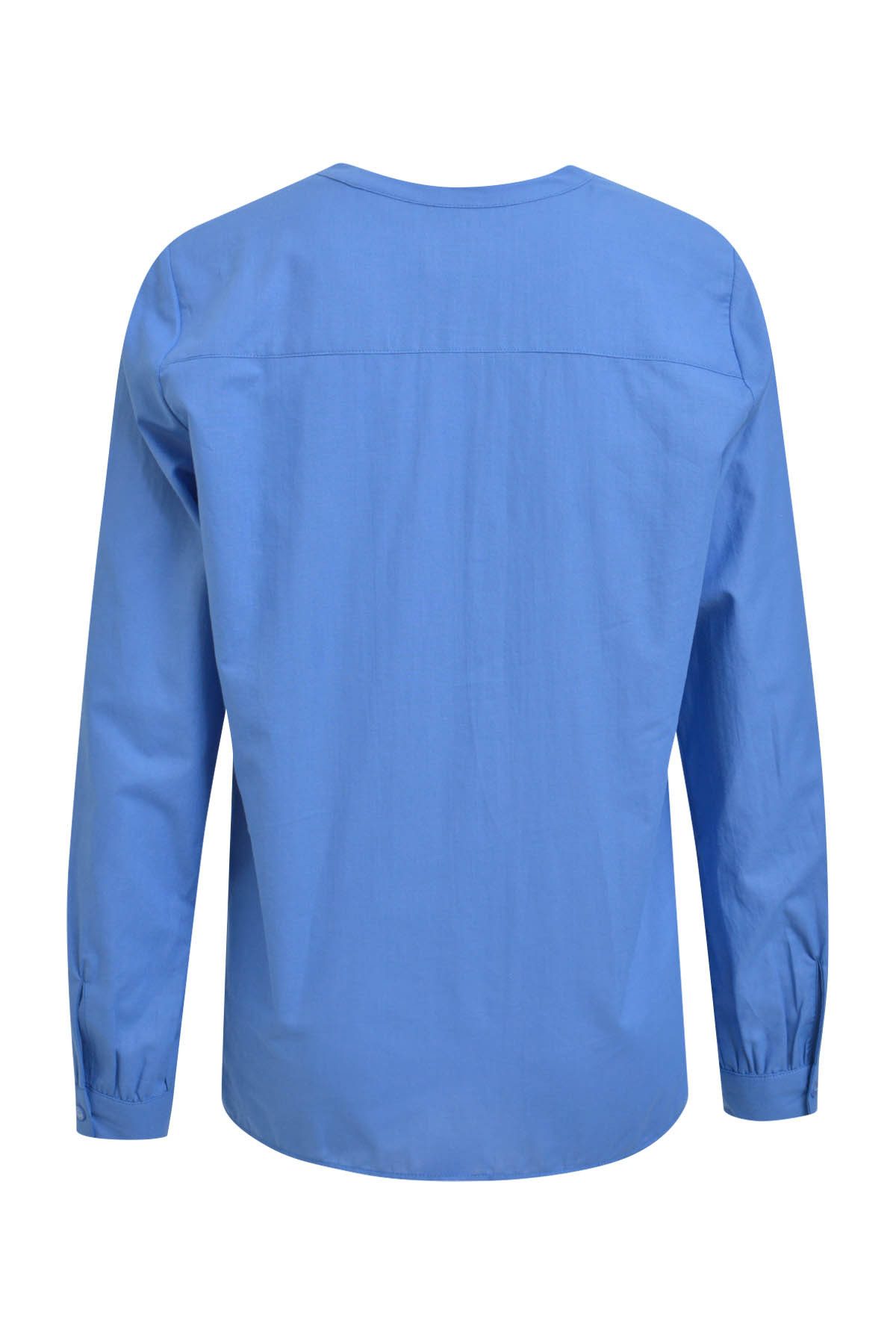 Milano Italy Langarmbluse BLOUSE W/ PINTUCKS A