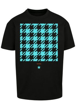 F4NT4STIC T-Shirt Hahnentritt Karo blau Print