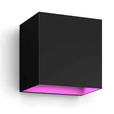 Philips Hue LED Außen-Wandleuchte Bluetooth Wandleuchte White & Color Ambiance Resonate in Schwarz 8W, keine Angabe, Leuchtmittel enthalten: Ja, fest verbaut, LED, warmweiss, Aussenlampe, Aussenwandleuchte, Outdoor-Leuchte