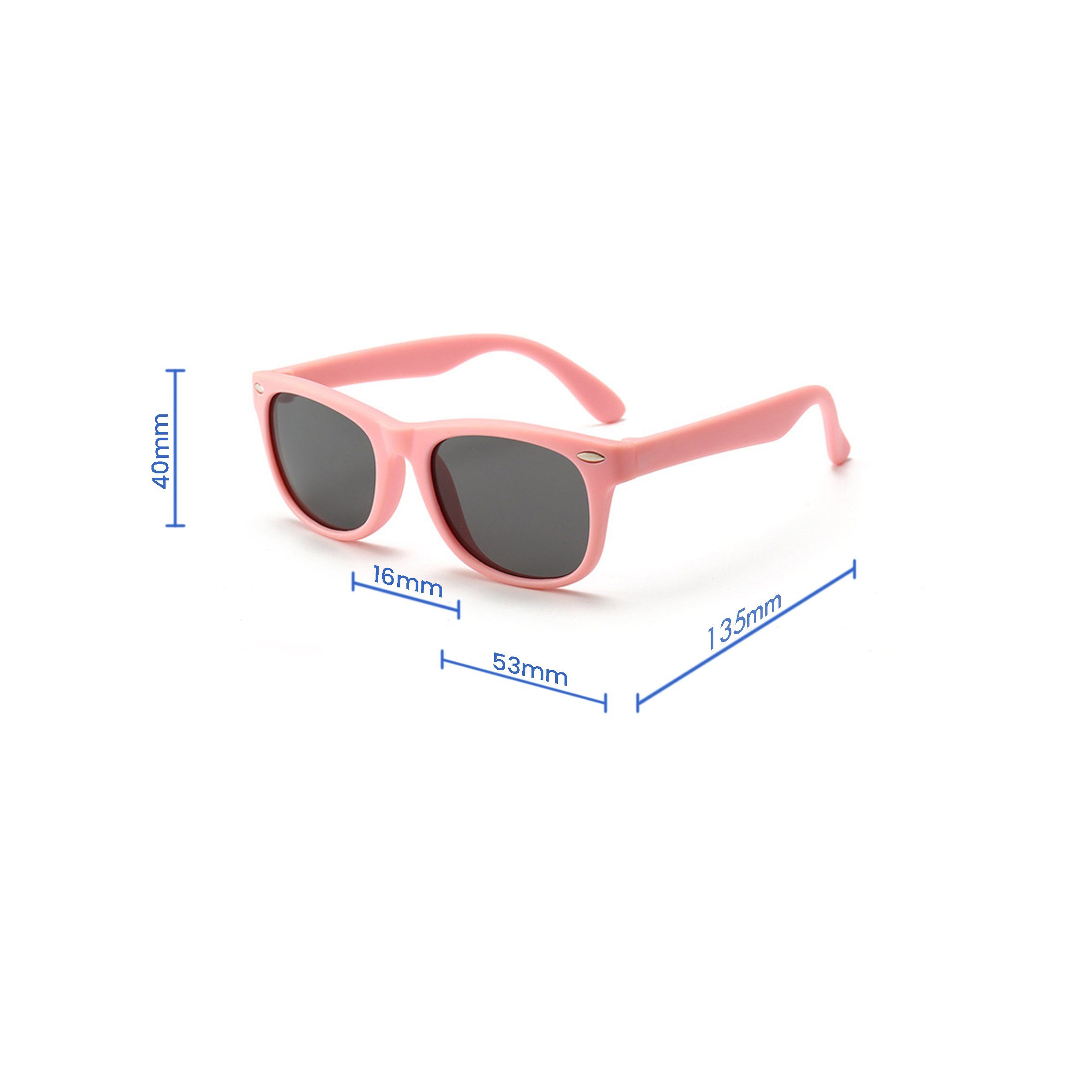 Schutz Gummi Jungen Brille 100% Sonnenbrille für Olotos Sonnenbrille Kinder Mädchen Rosa UV400