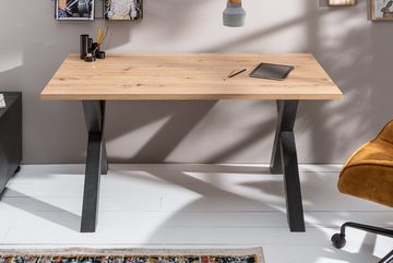 riess-ambiente Schreibtisch MONTREAL 140cm natur / schwarz, Arbeitszimmer · Holzwerkstoff · Industrial · Home Office