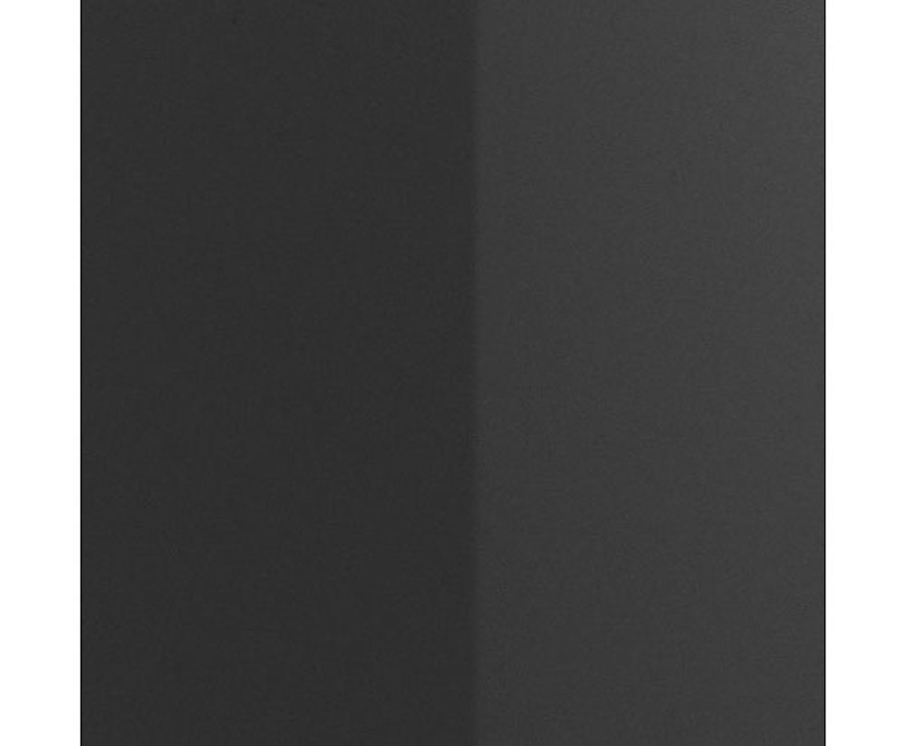Glas Esstisch / schwarz Tischplatte grau HELIO, Feldmann-Wohnen ausziehbar