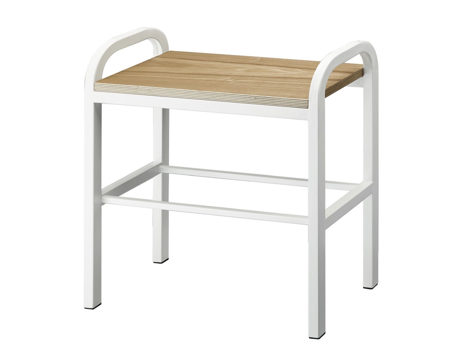 Yamazaki Schuhregal Tower Schuhständer klein Metall für 2 Paar Schuhe mit Ablage, Schuhständer, kleine Schuhablage in weiß 48cm, für 2 Paar Schuhe, mit Ablage